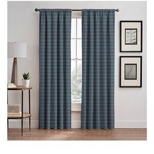 Emerson stripe 84" rod pocket curtain set